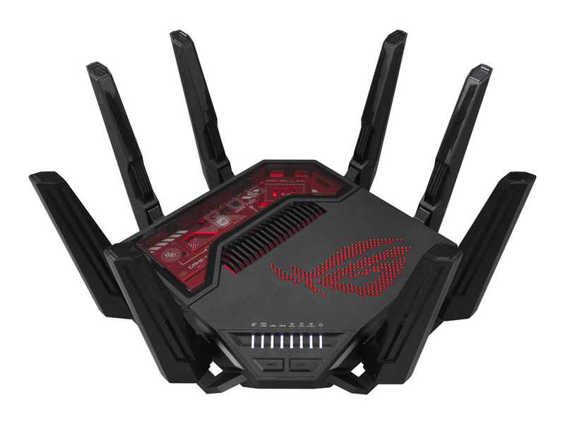 Asus rog rapture gt-be19000 - wireless router 6-port switch - 10GBe, 5GBe, 2.5GBe - wan ports: 2 - Wi-Fi 7 - quad-band, , medium-null