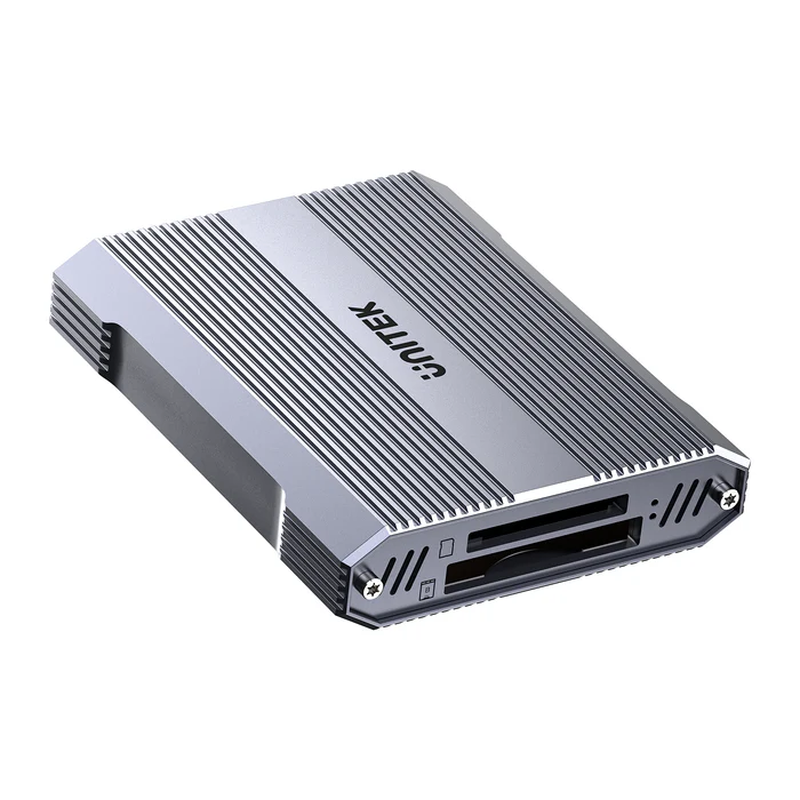 Unitek r1022 dual read/write card reader USB-c to sd4.0+micro sd3.0+cf express 2.0, , medium-null