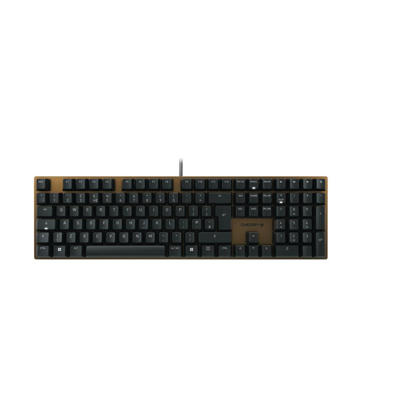 Cherry kc 200 mx - keyboard - USB - qwerty - uk - key switch: cherry mx2a brown - black, bronze, , medium-null