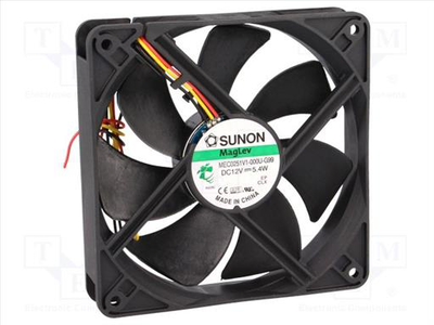12vdc fan axial 120x120x25mm 3cable