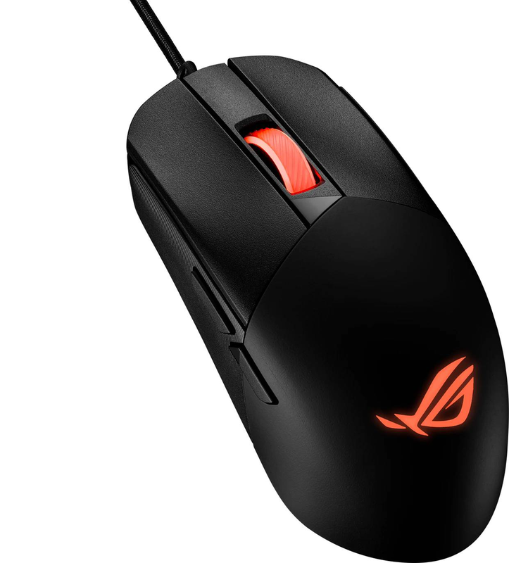 Asus rog strix impact III wired gaming mouse 12000 dpi optical 59g swappable switches paracord USB black-null