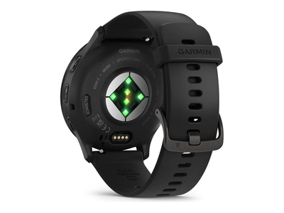 Garmin venu 3 / 45 mm / black fibre-reinforced polymer / smart watch with band / silicone / wrist size: 135-200 mm / display 1.4" / 8GB / bluetooth, Wi-Fi, ant+ / 30 g, , medium