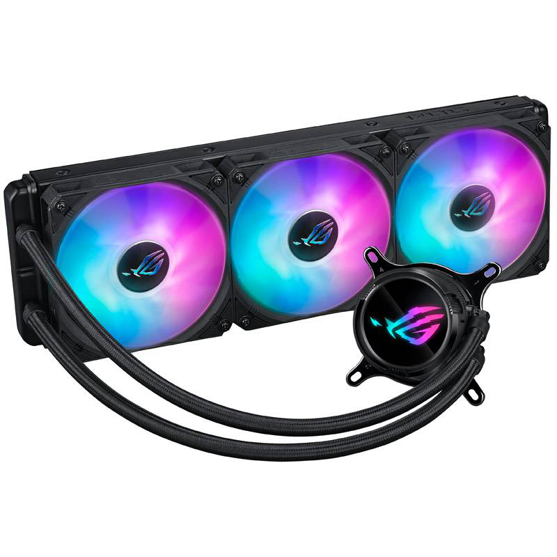 Asus rog strix lc III 360 argb aio liquid CPU cooler 360mm 3x120mm af-12s argb asetek Gen7 rotatable black-null