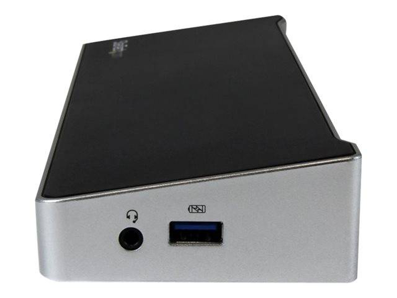 Startech USB3dockh2dp USB 3.0 triple monitor docking station 2x displayport HDMI 4k displaylink 5x USB-a gbe black-null
