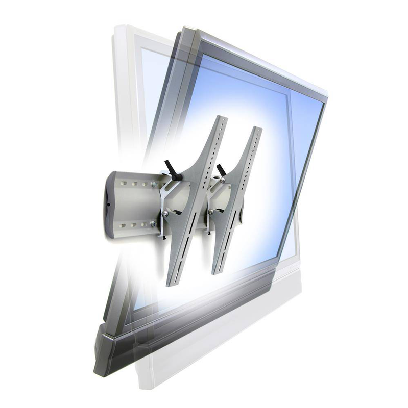 Ergotron tm tilting wall mount 61-143-003 for 32 inch and larger displays up to 79kg tilt 20 degrees silver-null