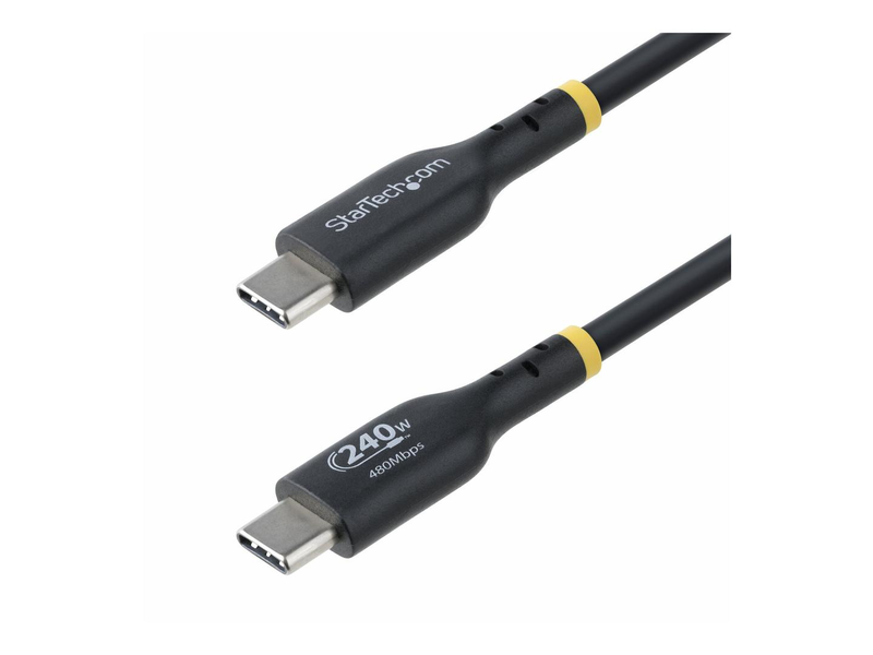 Startech.com 4m USB-c charging cable, USB-if certified USB-c cable, 240w / USB-c cable / 24 pin USB-c (m) to 24 pin USB-c (m) / USB 2.0  black-null