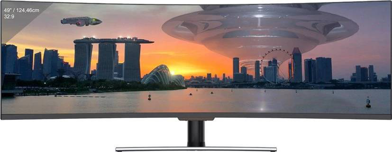 Lc-power lc-m49-dfhd-144-c-q 49 inch curved QLED va gaming monitor dfhd 3840x1080 32:9 144hz hdr400 black-null