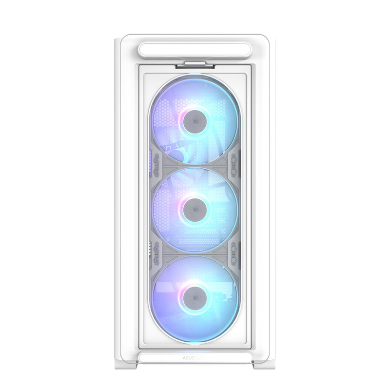Asus a23 plus microatx case tempered glass white panoramic glass 380mm GPU dual 360mm radiator no psu-null