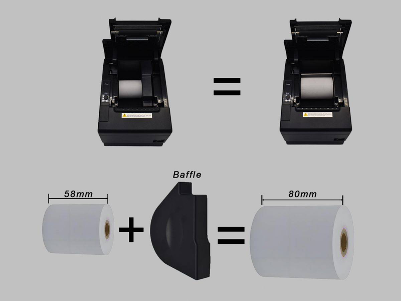 Equip 351006 58/80mm thermal pos receipt printer auto cutter 203dpi 300mm/s USB bluetooth Wi-Fi cash drawer black-null