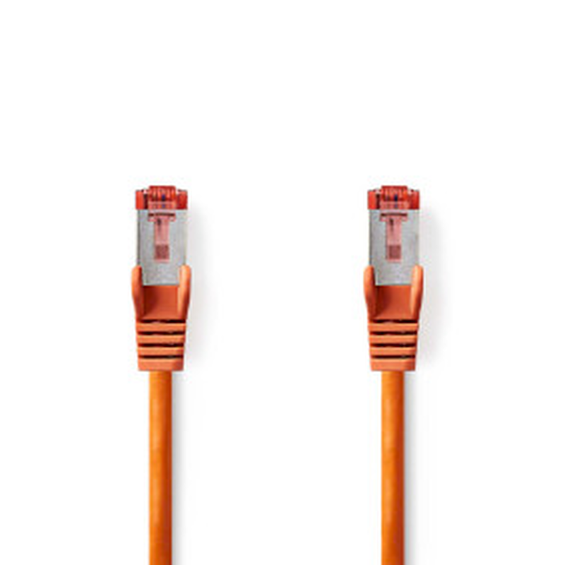 Cat 6 s/ftp network cable rj45 male - rj45 male 2m orange, , medium-null