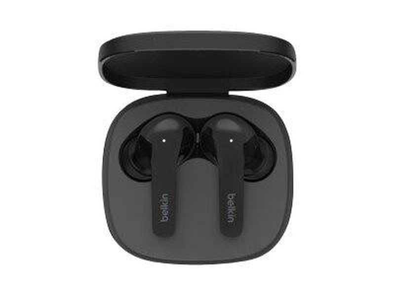 Belkin soundform flow true wireless earbuds active noise cancellation bluetooth 5.2 ipx5 wireless charging black-null