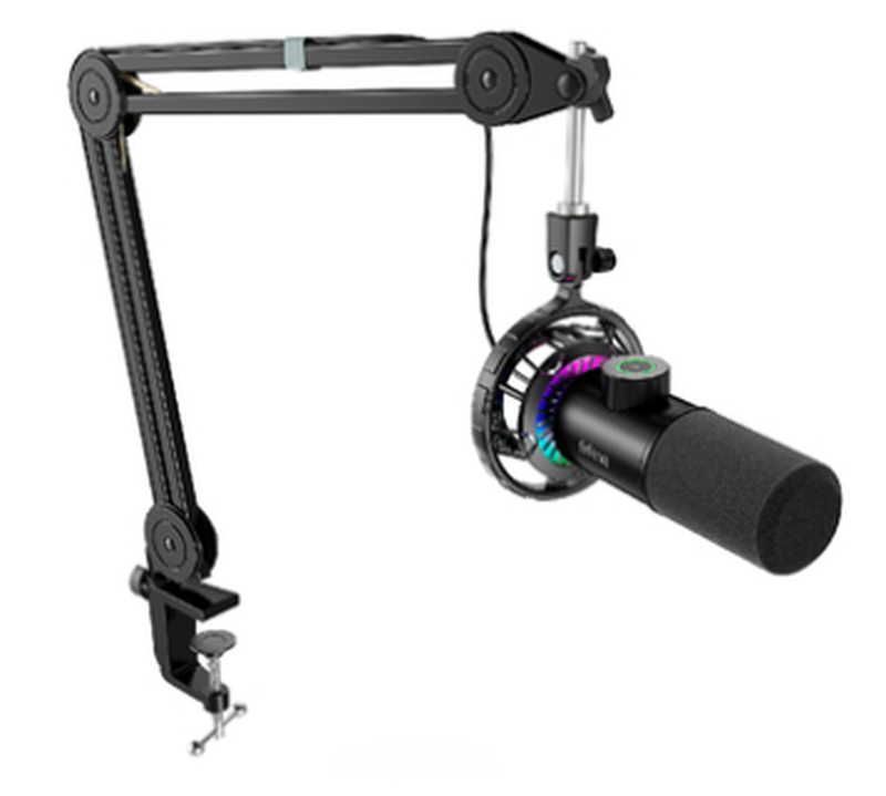USB rgb dynamic microphone k658 with volume/mute/monitoring control, aluminium alloy case, noise cancelling, nice audio quality, , medium image number null