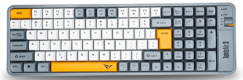 Alcatroz tetriz Air 3 wireless keyboard 2.4g+bt summer white, , medium-null