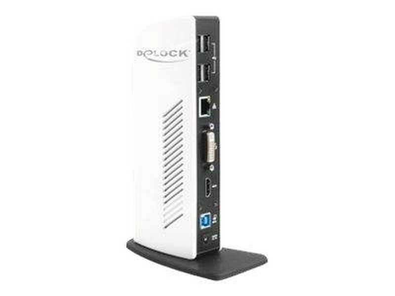 Delock 87568 USB 3.0 port replicator dual monitor HDMI dvi displaylink 6x USB gigabit lan audio windows mac-null