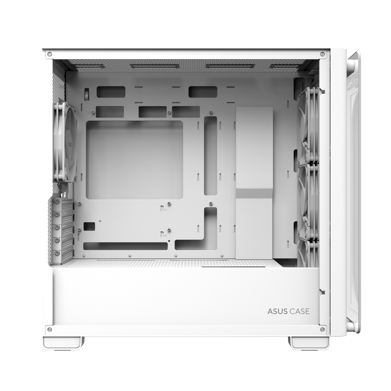 Asus pc case matx tempered glass 4xargb fans a23 plus white, , medium-null