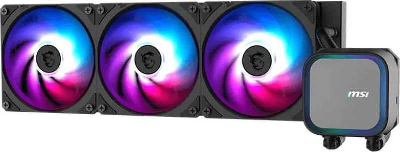 Msi mag coreliquid a13 360 black argb liquid CPU cooler 360mm aio triple 120mm argb Gen2 fans copper base-null