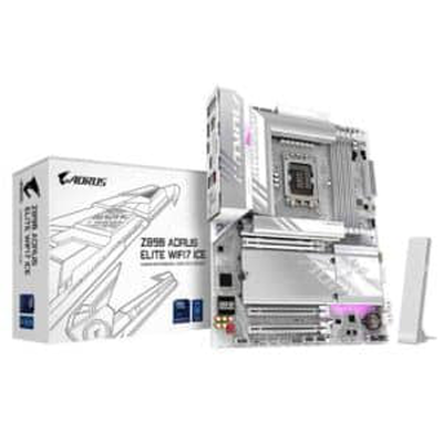 Z890 aorus elite motherboard, Wi-Fi-7 ice s1851, ddr5, atx, white, gigabyte