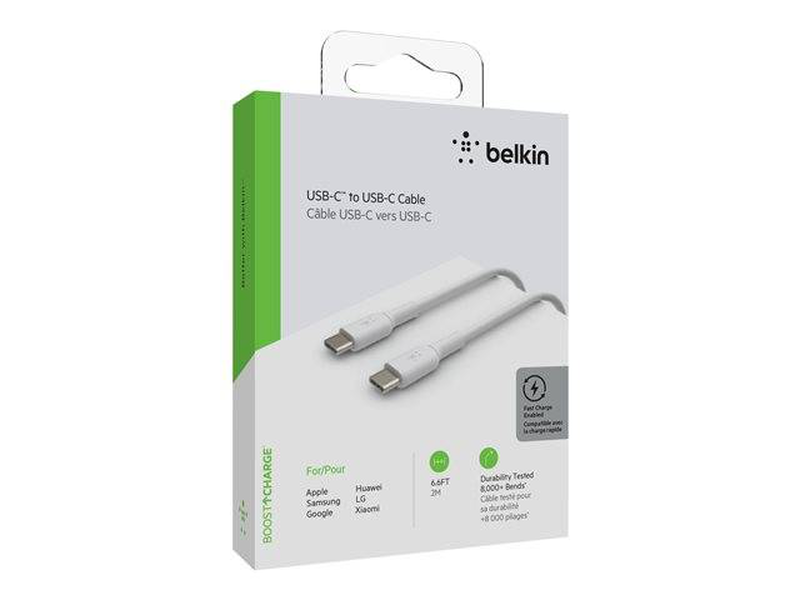 Belkin boost charge / USB cable / USB-c (m) to USB-c (m) / 2 m / white, , medium-null