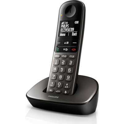Philips cordless phone, Black, medium