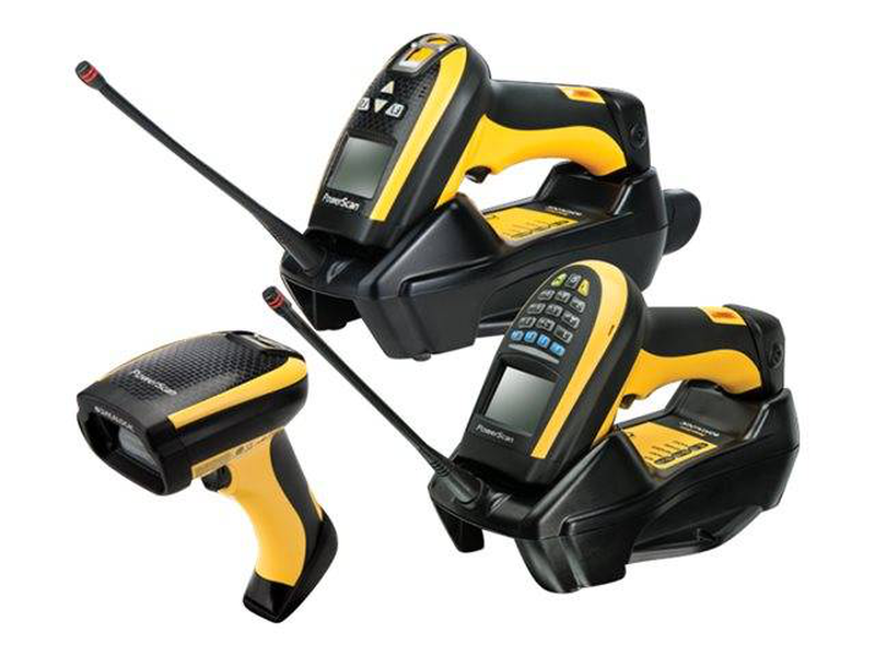 Datalogic powerscan pm9100-d | industrial cordless barcode scanner | 2d standard range | 433mhz star | rs-232 kit (scanner + cradle + cable incl.), , medium-null