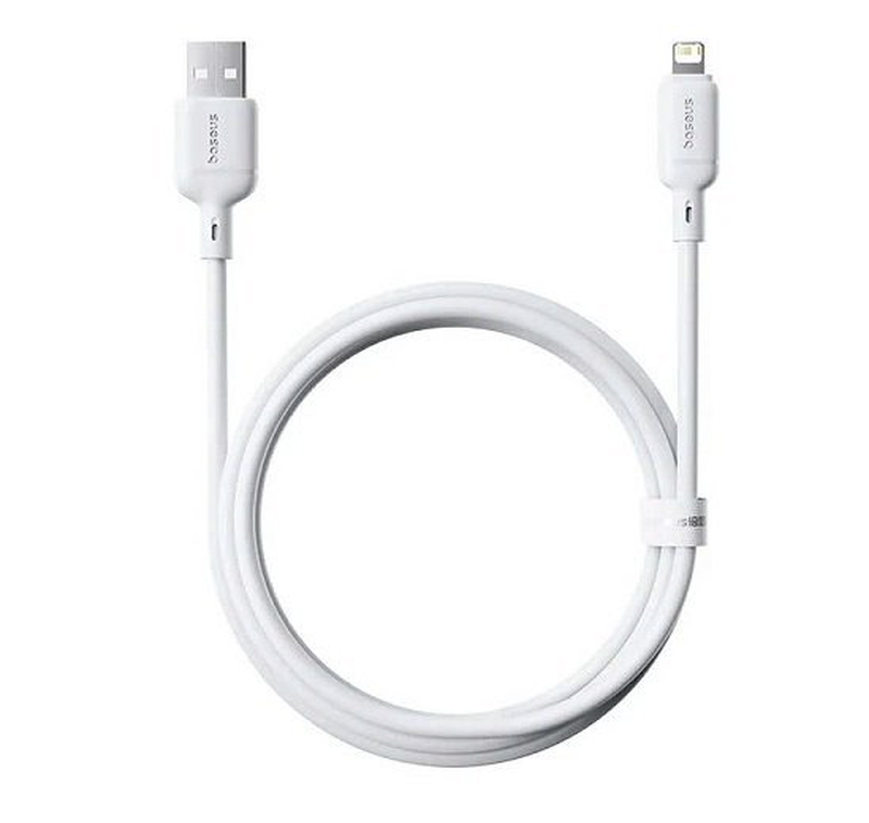 Baseus cable lightning to USB-a silky series 2.0m white, , medium-null