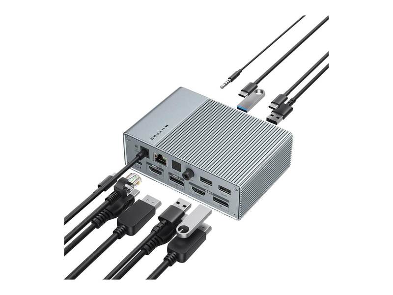 Hyperdrive Gen2 15-in-1 USB-c docking station hdg215-eu, 2x HDMI 2x dp 4k60, 100w pd, 7x USB, gbe, audio-null