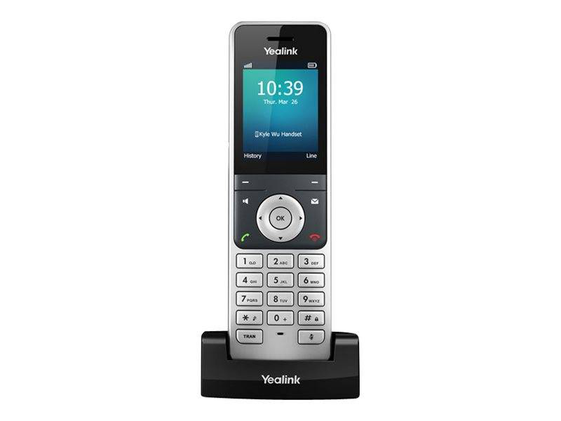Yealink w56h cordless dect handset for w-series ip bases 2.4-inch colour display 30h talk handset only black-null
