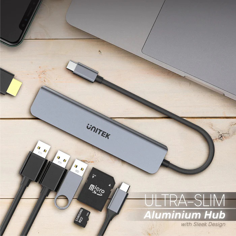 Unitek USB-c hub USB3.0 HDMI/sd/pd100w h1118a, , medium-null