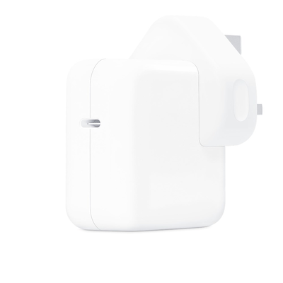 Apple USB-c power adapter 30w uk (mw2g3b/a), White, medium