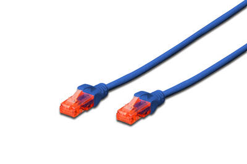 Digitus cat 6 u/utp patch cord | rj45 male to rj45 male | 0.25 m | blue | copper | lszh | awg 26/7 | class e | 250 mhz-null