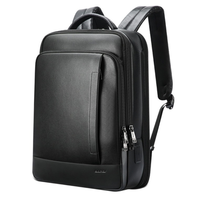 Bopai luxus leather expandable business laptop backpack ultimate version