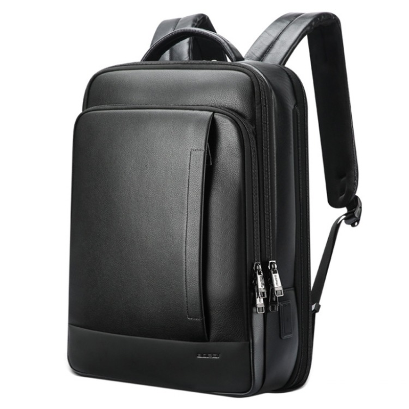Bopai luxus leather expandable business laptop backpack ultimate version, , medium image number null