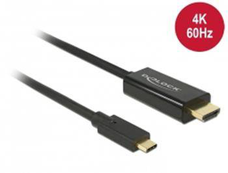 Delock cable USB Type-C&nbsp;male to&nbsp;hdmi male (dp alt mode) 4k 60 hz 3m black, , medium-null