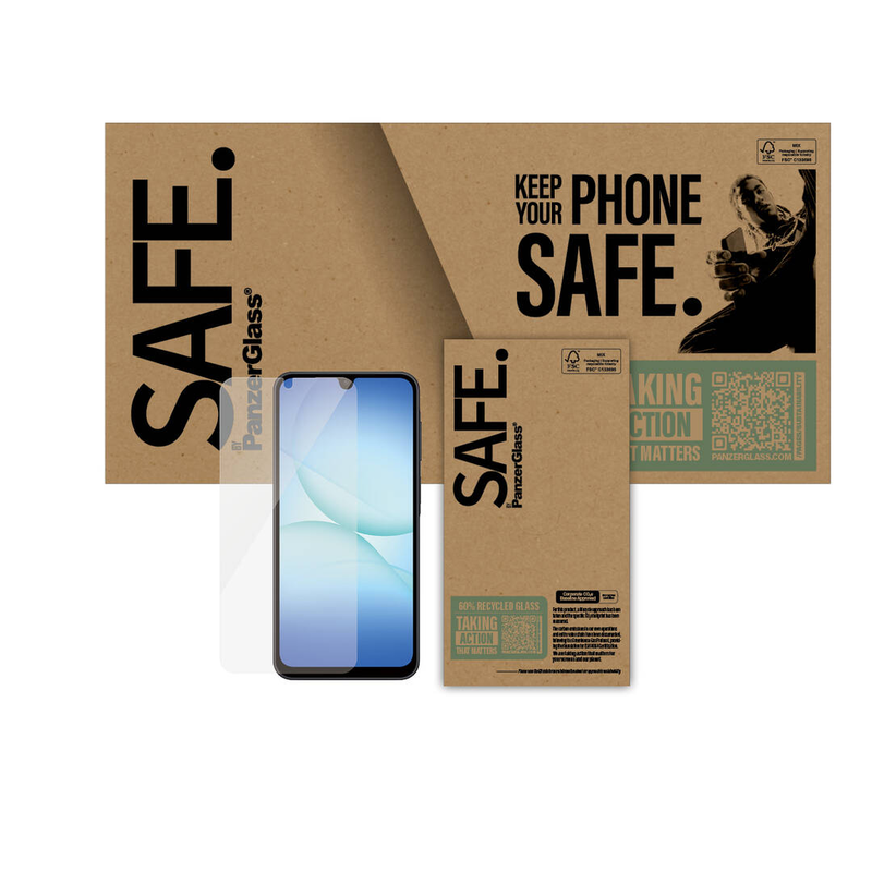 Safe / by panzerglass / screen protector for mobile phone / ultra-wide fit / glass / for samsung galaxy a26, , medium-null