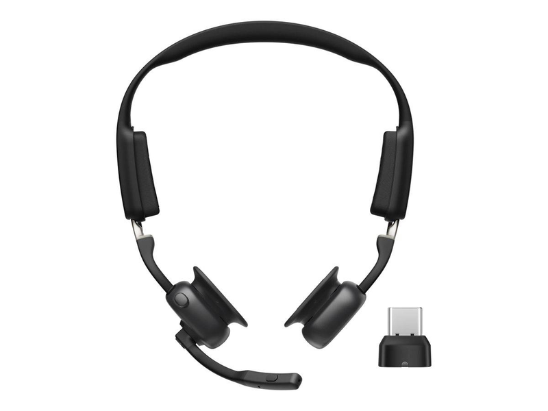 Shokz openmeet uc / headset / open ear / vertical / bluetooth / wireless / USB-c via bluetooth adapter / black / zoom certified, , medium-null