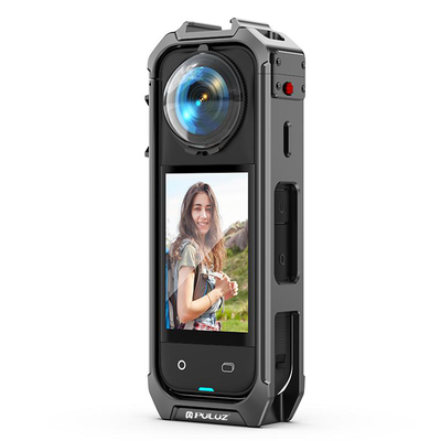 Puluz aluminum alloy protective cage rig expand cold shoe housing frame for insta360 x5, , medium