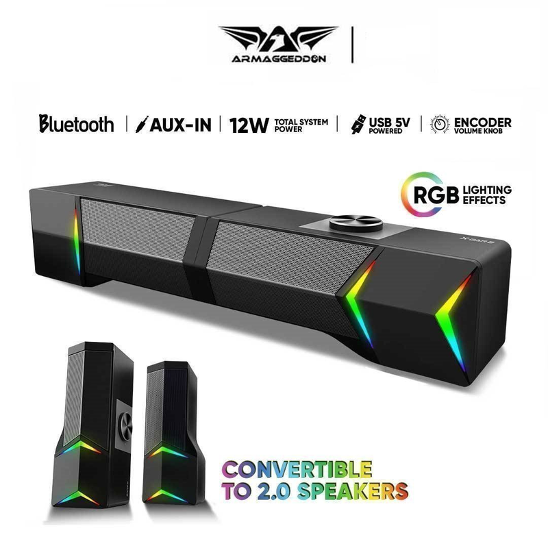 Armaggeddon x-bar 2 detachable gaming stereo soundbar, , medium-null