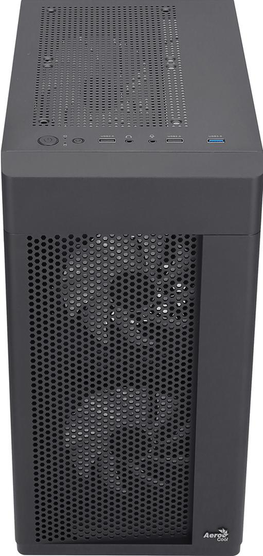 Aerocool hexformbkv2 micro atx pc case 3 fans frgb black, mini tower, pc, black, micro atx, mini-itx, abs, spcc, back, front, , medium-null