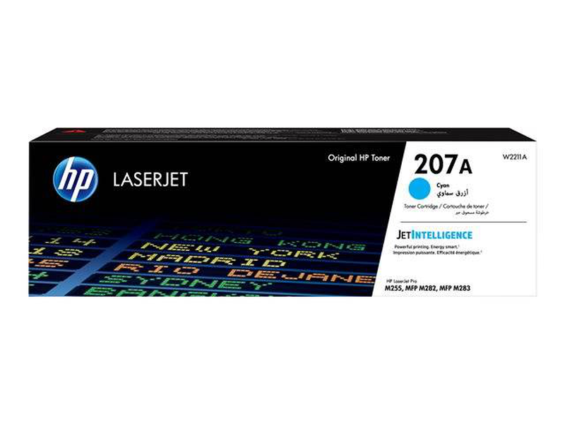 Hp w2211a 207a cyan laserjet toner cartridge for m255/mfp m282/mfp m283, , medium-null