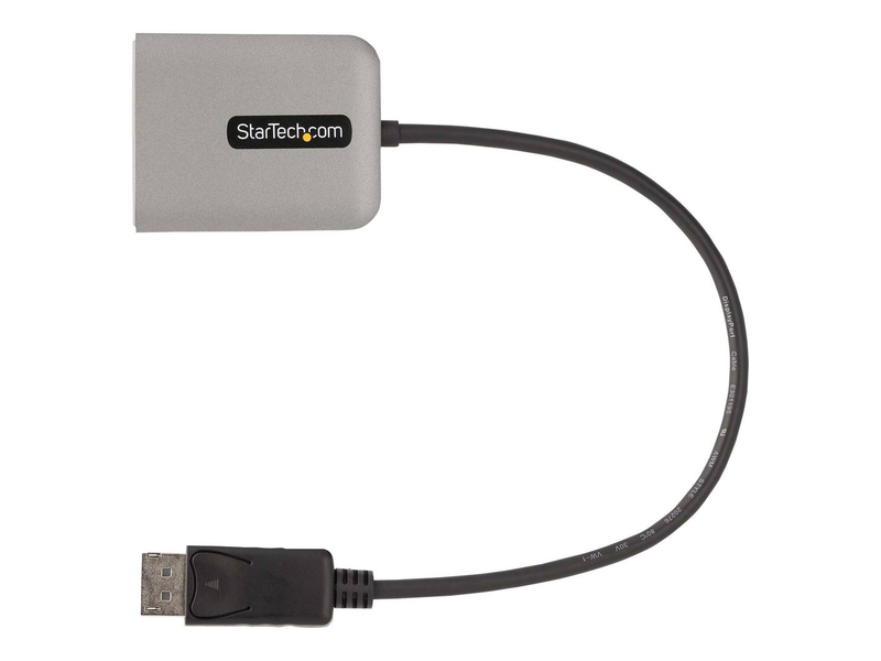 Startech.com 2-port displayport mst hub, dual 4k 60hz, dp to 2x displayport monitor adapter, dp 1.4 multi-monitor video adapter w/ 1ft built-in cable, USB powered, windows only - multi stream transport hub (mst14dp122dp) - hub - 1 x displayport + 1 x micr, , medium-null