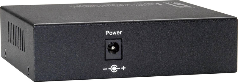 Levelone geu-0521 5-port gigabit unmanaged switch 4x rj-45 1x sfp fiber uplink 10/100/1000 mbps fanless desktop black-null