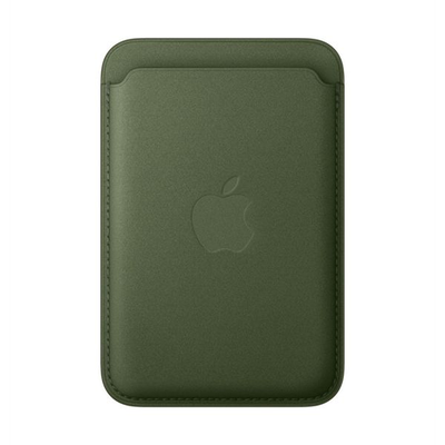 iPhone woven wallet with MagSafe moss, Green, medium
