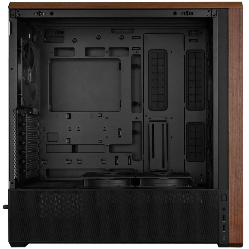Lian li lancool 217 wood accent atx pc case 5 fans included-null