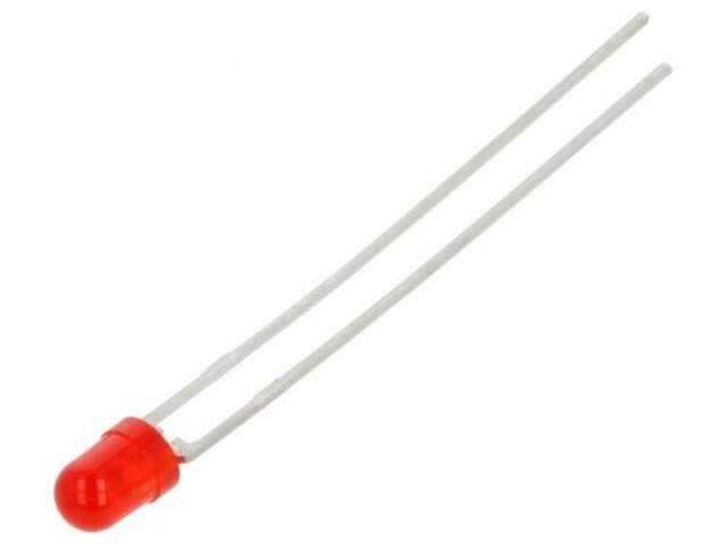 Led 3mm red 1.8-2.6vdc 10mcd x2pcs, , medium-null