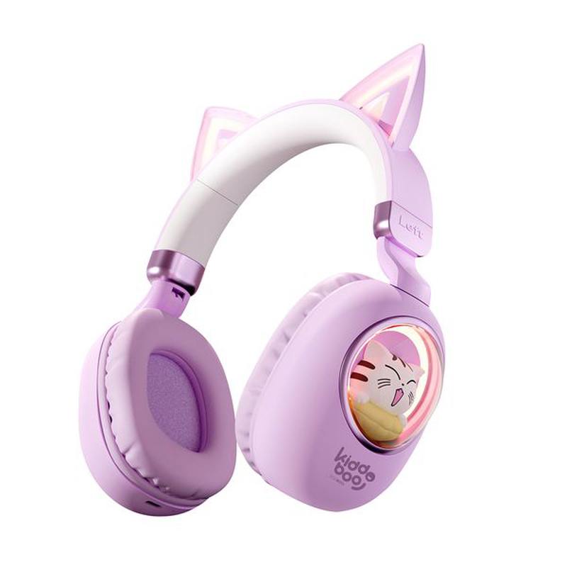 Kiddoboo delulu over-ear wireless headphones bluetooth with 5 operating hrs lavender-null