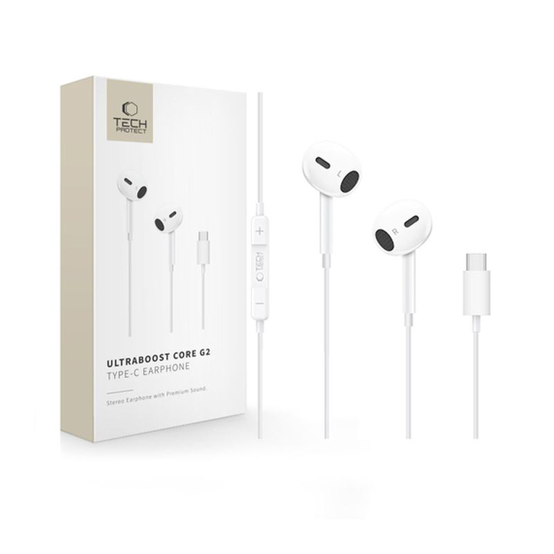 Tech-protect ultraboost core g2 USB-c earphones white, , medium-null
