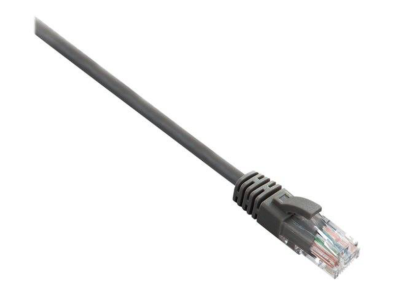 V7 / patch cable / rj-45 (m) to rj-45 (m) / 50cm / utp / cat 6 / molded, snagless / black-null