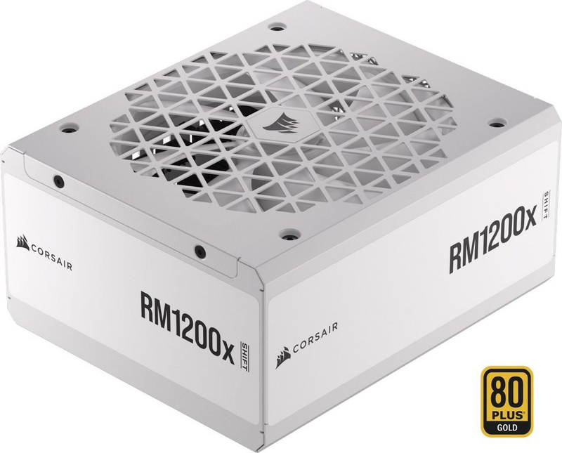 Corsair rm1200x 1200w series 80 plus gold shift fully modular low noise side connectors power supply  (cp-9020276-uk)-null