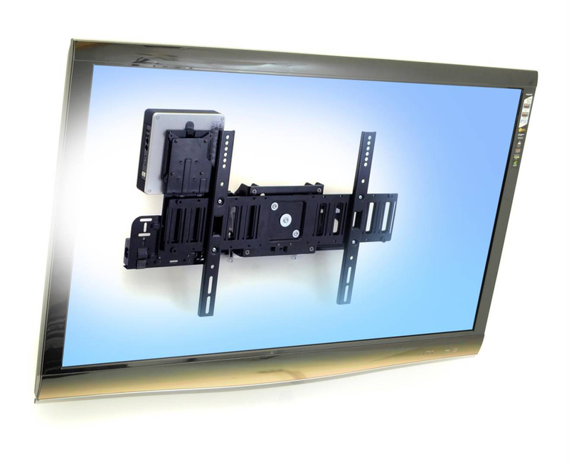 Ergotron sim90 signage integration wall mount 60-600-009 for 32 inch and larger displays up to 47.6kg with CPU holder black-null