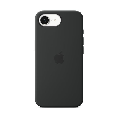 iPhone 16e silicone case black, Black, medium
